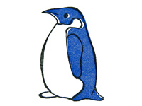 消しゴムはんこ。ペンギン。