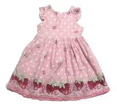 イチゴのジャンバースカート