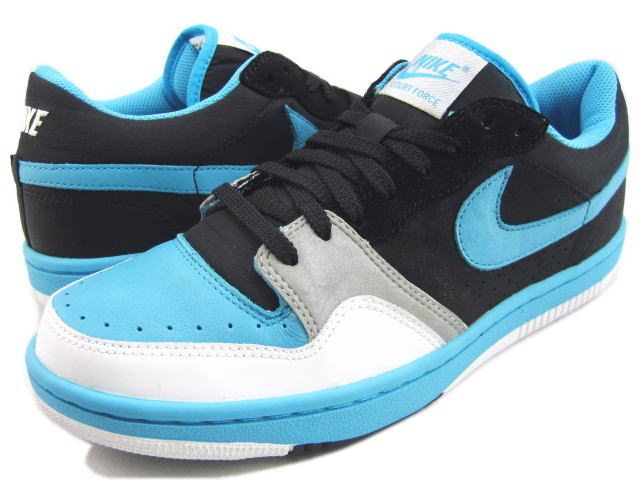 NIKE COURT FORCE PREMIUM STUSSY Blk/Chlorine Blue-wht