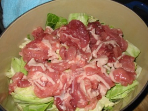 豚肉と春キャベツのさっぱり煮☆オーバル27cm
