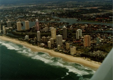 ゴールドコースト空からの写真
