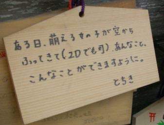 唯Ｇ様のささやかにみえるが、結構大胆な願い