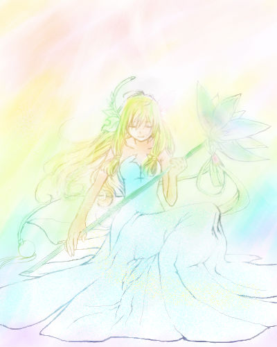 アイラさんの線画を塗らせてもらいました～