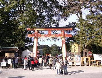 神馬がおりました。参拝客の差し出す餌食べで忙しそうでした。