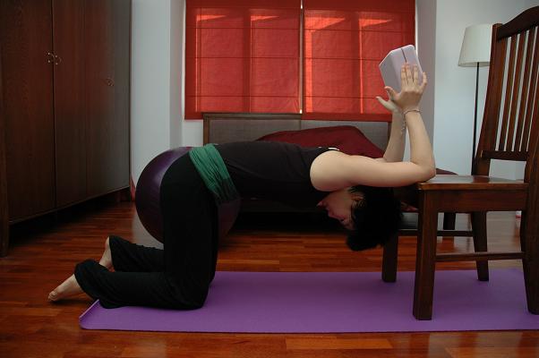 Shoulder opening by chair and block a