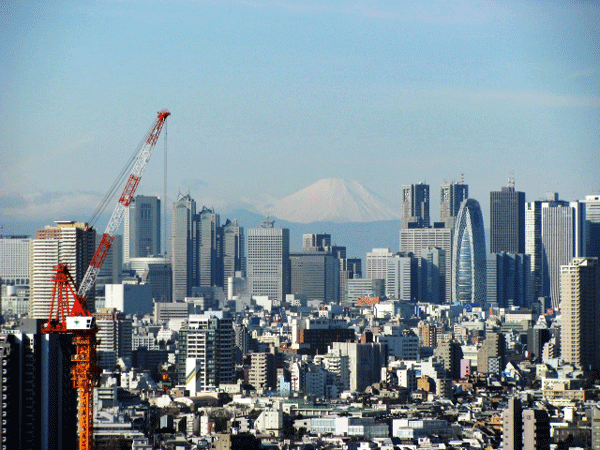 東京から見える富士山