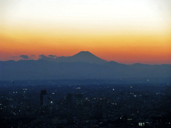 東京から見える富士山