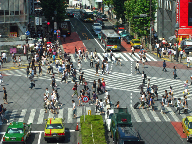 渋谷スクランブル交差点☆渋谷区渋谷