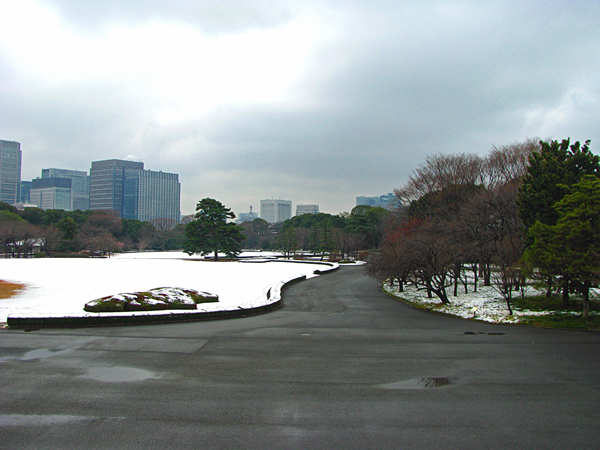 雪景色☆皇居天守閣跡地からの眺望