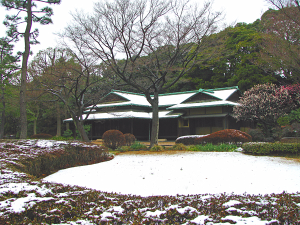 雪景色☆皇居諏訪の茶屋