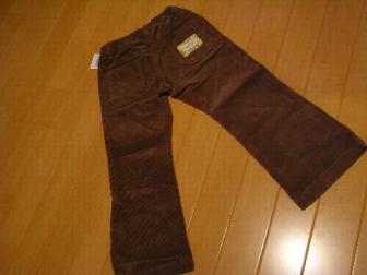 セラフ　コール天パンツ　１１０　後