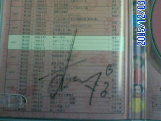 ｢内緒ね｣と言って書いてくれたサイン！！