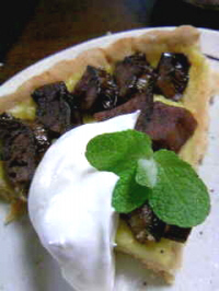 なすびジャムのタルトケーキ