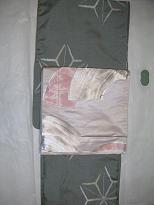 ポリ小紋　ピンク袋帯.JPG