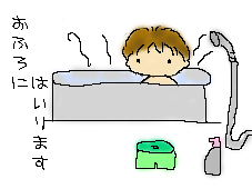 お風呂に入る