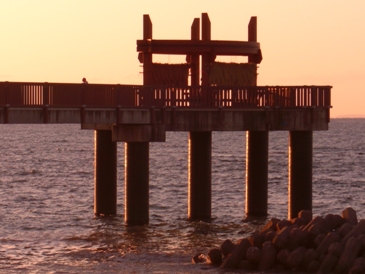 夕凪の橋にて、はさがけしてます