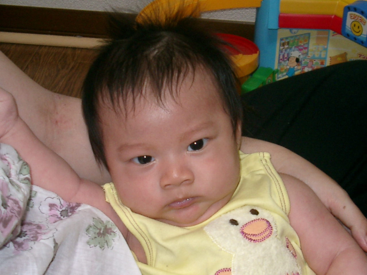 メンチきってる？