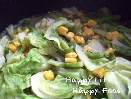 春キャベツの山椒蒸し