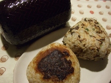 根菜味噌＆ちりめん山椒の焼きおにぎり