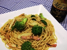 イカワタを使ってパスタ