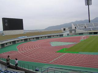 三木防災公園陸上競技場。