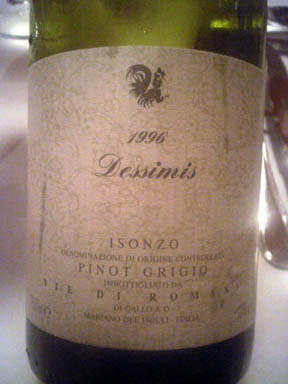 Isonzo Pinot Grigio Dessimis 1996　Vie di Romans
