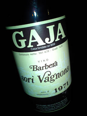 Barbera Sori Vagnona '71 Gaja