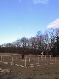 建築開始ログハウス