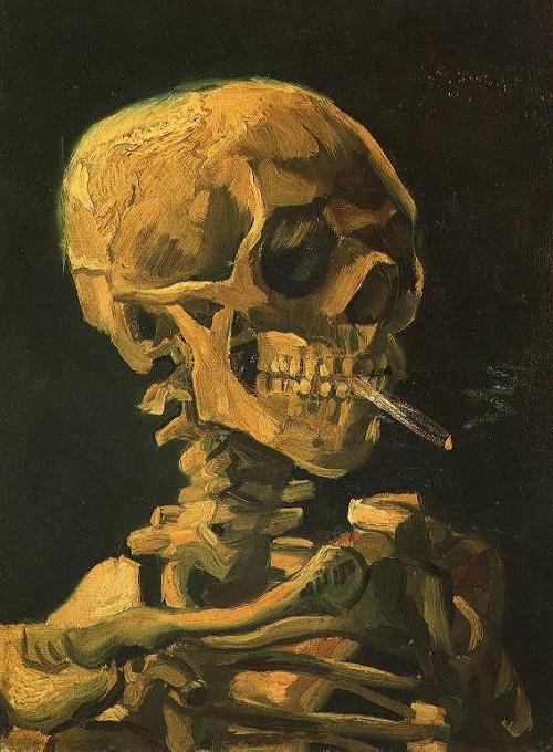 Gogh - Czaszka z papierosem