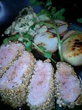 080910乳のみ仔牛のグリル　ゴマ風味