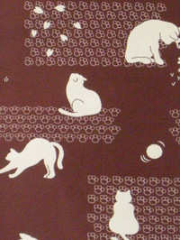 0222 猫柄京袋帯