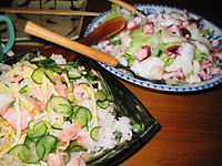 鮭寿司＆シーフードサラダ