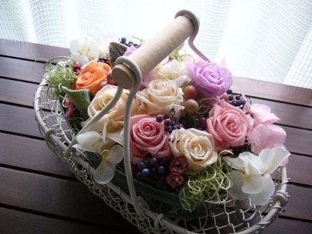 プリザ　バスケット