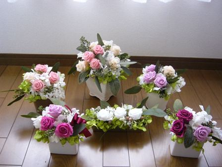 母の日　プリザ６点