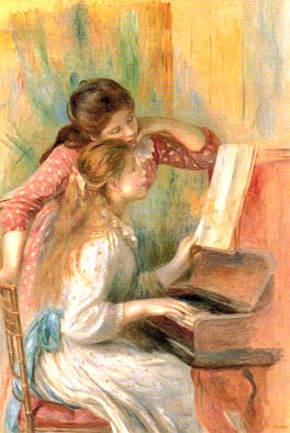 ルノワール　「ピアノを弾く少女達」（１８９２年）