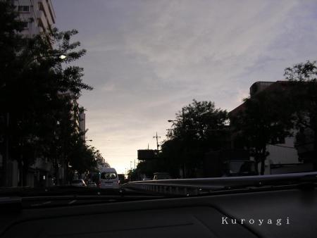 雨上がりの中原街道。。