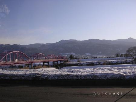 千曲川の冬景色。。（車窓）