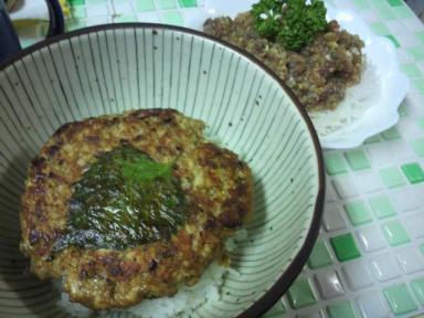 鯵のさんが焼き丼となめろう