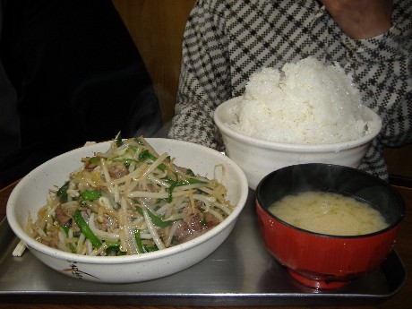 もやし炒め定食