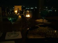 ラウンジで乾杯