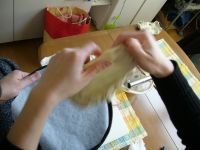 ピザ生地のばす