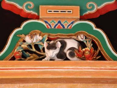 日光東照宮　眠り猫。