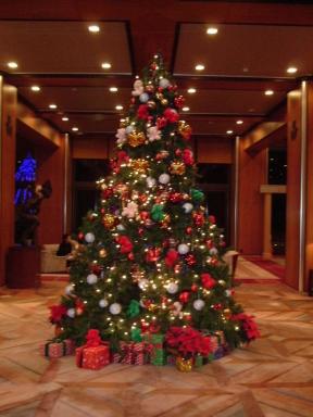 国際ホテルのクリスマスツリー