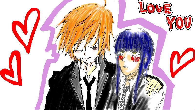 璃斗と里花の絵ﾁｬﾗﾋﾞｭ