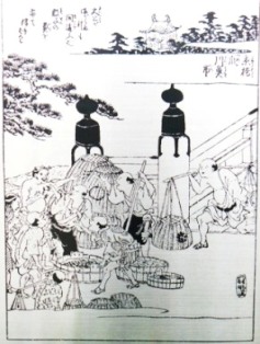 京橋川魚市場の図（摂津名所図会巻４より）.jpg