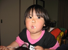 ケーキがついたゆきっぺ