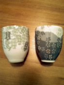 草窯　練りこみ茶碗