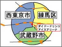 ダイドーアリーナ半径３km行政区分