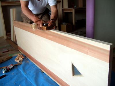 マンション木の建具取付