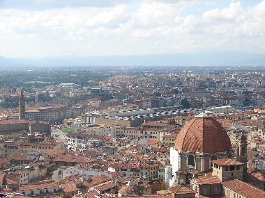 ドゥオモからみたフィレンツェの街
